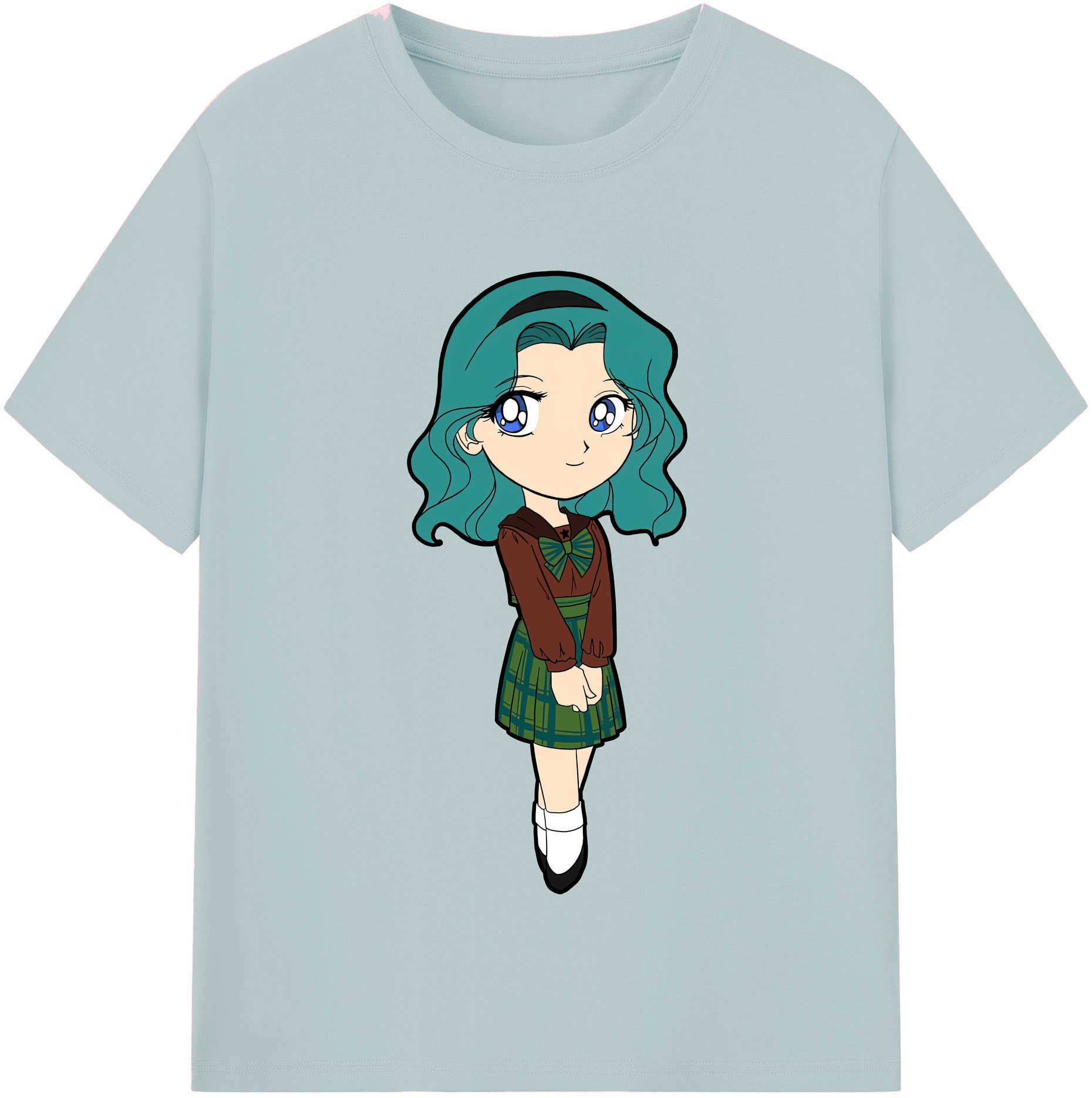 （画像用） 美少女戦士セーラームーン 海王 みちる（かいおう みちる） Sailor Moon Kaiou Michiru 綿100％半袖Tシャツ（フロントプリント）
